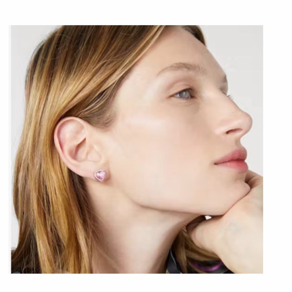 Kate Spade Pink Hearts Pave Earrings